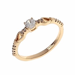 gold ring 18,60mm. gold-plated engagement xuping