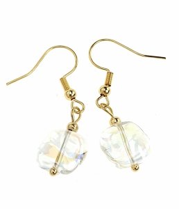 gold earrings made of stainless steel