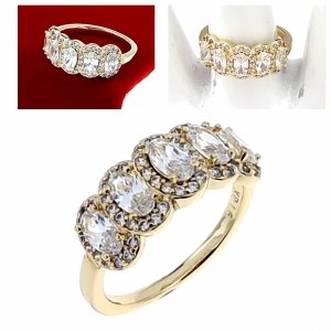gold ring 18,60mm. gold-plated engagement xuping