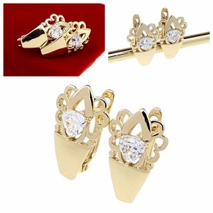 gold plated earrings with exclusive cubic zirconia 