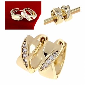 gold plated earrings with exclusive cubic zirconia