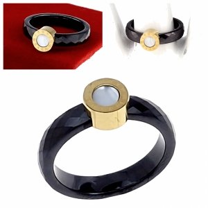 ring 19,00mm gold stainless steel