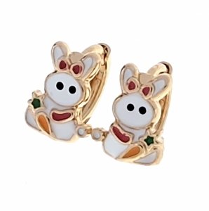 gold plated earrings with exclusive cubic zirconia