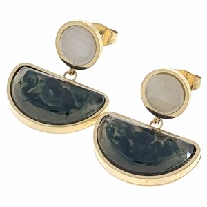 gold earrings made of stainless steel