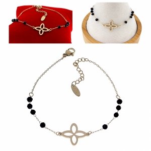 BRACELET GOLD CELEBRITY STAINLESS STEEL 