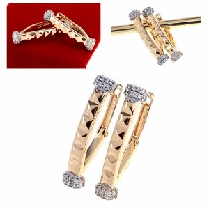 exclusive swarovski gold-plated earrings