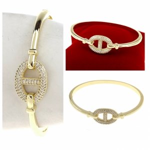 1477 Bransoletka złota elegancka 6cm pozłacana 14k bangla Xuping