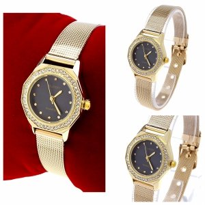 218b Zegarek damski złoty stal chirurgiczna Kurren elegancki klasyk 