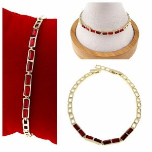 1833c Bransoletka elegancka złota 17+2cm pozłacana 14k Xuping Austrian Crystal 