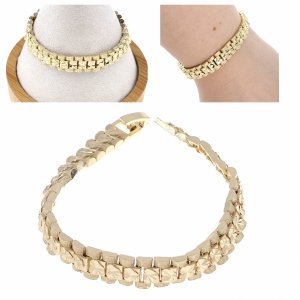 407 Bransoletka złota elegancka 18,5cm pozłacana 14k Viki Lady