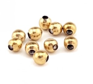 N70 Koraliki 200szt kulki ozdobne stal chirurgiczna złote 5x4,5mm 200sztuk 
