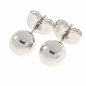 3759 Srebrne kolczyki kulki pozłacane białym złotem Xuping wtyczki 5mm