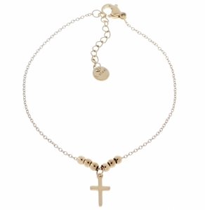 388f Bransoletka złota 18+3 stal chirurgiczna celebrytka