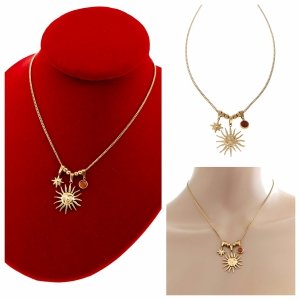 4085 Złoty łańcuszek 40+5 naszyjnik stal chirurgiczna nierdzewna 316L słońce 