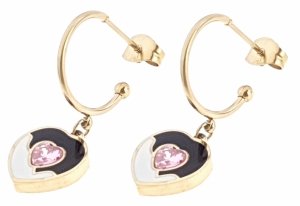 1926b Kolczyki złote stal chirurgiczna wiszące celebrytki 