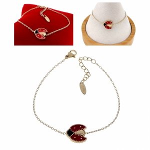 @908 Bransoletka złota 17+3 stal chirurgiczna 316L nierdzewna biedronka