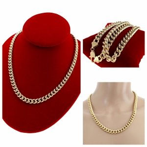 652 Złoty łańcuszek celebrytka 50cm naszyjnik pozłacany 14K 