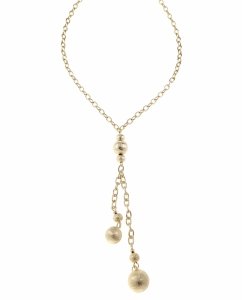 4066 Złoty łańcuszek naszyjnik 40+5cm pozłacany 14k krawatka