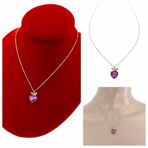 @2616 Złoty łańcuszek Austrian Crystal 40+5 naszyjnik pozłacany 14K Xuping serce