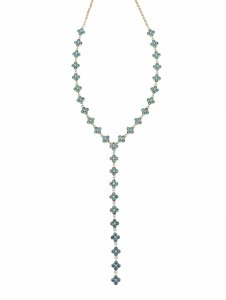 717 Złoty łańcuszek naszyjnik 42+5cm stal chirurgiczna 316L krawatka 