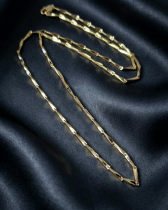 4498 Złoty łańcuszek celebrytka 55cm naszyjnik pozłacany 14k