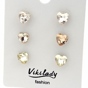 2112 Komplet zestaw kolczyki złote pozłacane 14K Viki Lady 