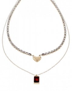 2086a Złoty łańcuszek 42+5 naszyjnik stal chirurgiczna celebrytka 