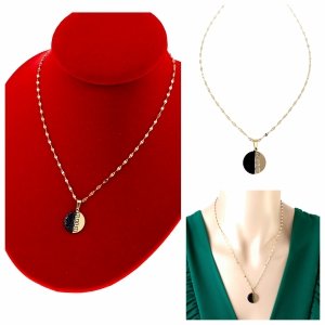 @2889 Złoty łańcuszek naszyjnik 45+5 stal chirurgiczna 316L celebrytka Viki lady wzór grecki