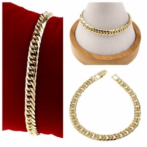 897 Bransoletka elegancka złota 19cm pozłacana 14k 