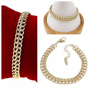 1480a Bransoletka elegancka złota 18+3 pozłacana 14k Xuping