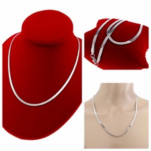 1512 Srebrny łańcuszek naszyjnik 60cm stal chirurgiczna 316L celebrytka żmijka