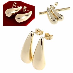 4124 Kolczyki złote pozłacane wiszące 14K Xuping sople krople łezki