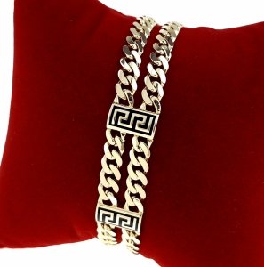 3059 Bransoletka elegancka złota 17+3cm pozłacana 14k 