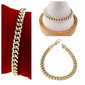 405 Bransoletka elegancka złota 19cm pozłacana 14k Xuping 