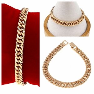 1000a Bransoletka złota pozłacana 19cm 18k Xuping 