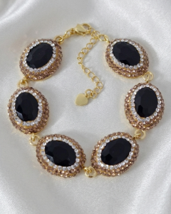 3113 Bransoletka 18+5cm biżuteria królewska pozłacana 14k 