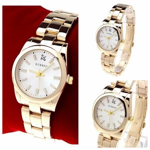 sz290 Ekskluzywny damski złoty zegarek błyszczący Kurren klasyk 