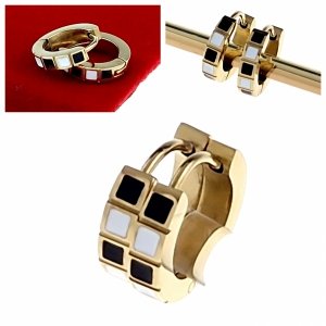 3382 Kolczyki złote stal chirurgiczna 316L nierdzewna wiszące celebrytki 