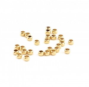 2553 Kulki zaciskowe stal 1,9mm chirurgiczna złote otwór 1mm 20sztuk zaciski 