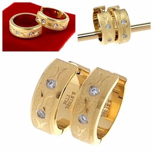 3800 Kolczyki złote stal chirurgiczna 316L nierdzewna wiszące celebrytki 