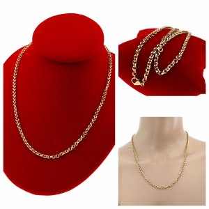 3636 Złoty łańcuszek 50cm stal chirurgiczna 316L nierdzewna 