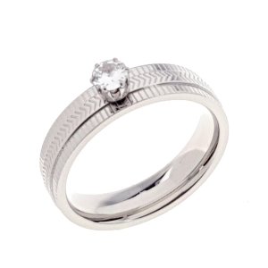 3725L Pierścionek 18,00mm srebrny stal chirurgiczna
