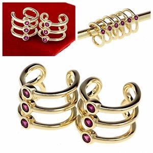 1126 Kolczyki złote pozłacane wiszące 14K Xuping cyrkonie 