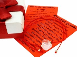 e35 Bransoletka dobrej energii - kryształ górski sznurek