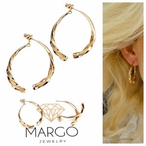 1917d Złote kolczyki pozłacane 18k Xuping wiszące 