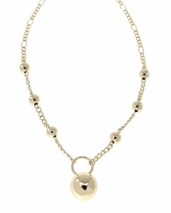 2199 Złoty łańcuszek naszyjnik 44+5cm pozłacany 14k 