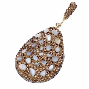 3718b Zawieszka pozłacana 14k masa perłowa 1 sztuka