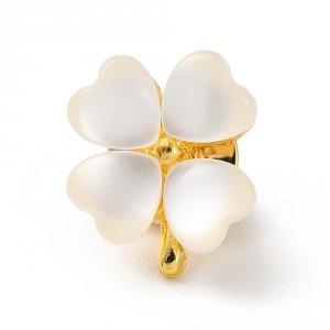 4792 Elegancka broszka przypinka błyszcząca koniczyna 