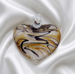 1175f Zawieszka szkło weneckie serce 