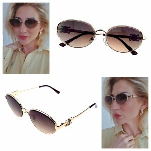 726 Damskie okulary przeciwsłoneczne muchy ozdobne UV400 